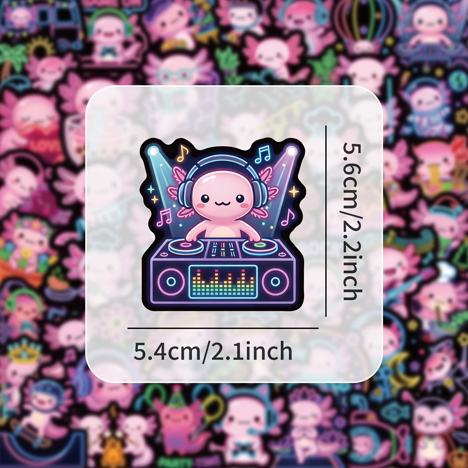 50pcs Cool Neon  Axolotl Stick - đánh giá và giá Laptop Accessories Cool