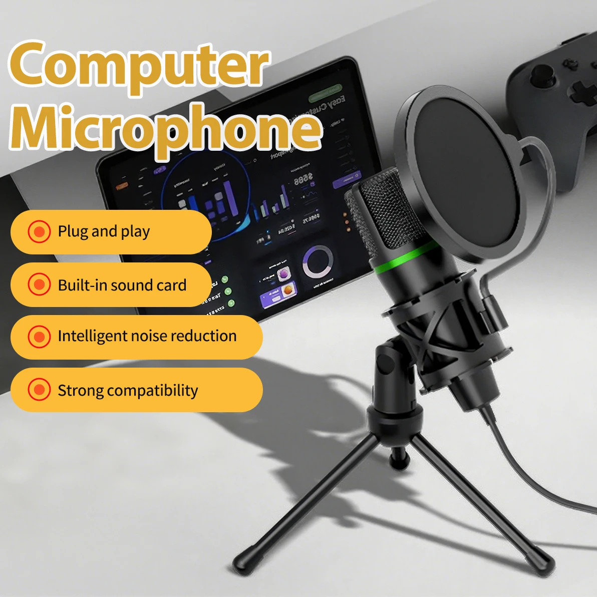 Condenser Microphone USB Wired - đánh giá và giá Laptop Accessories Cool