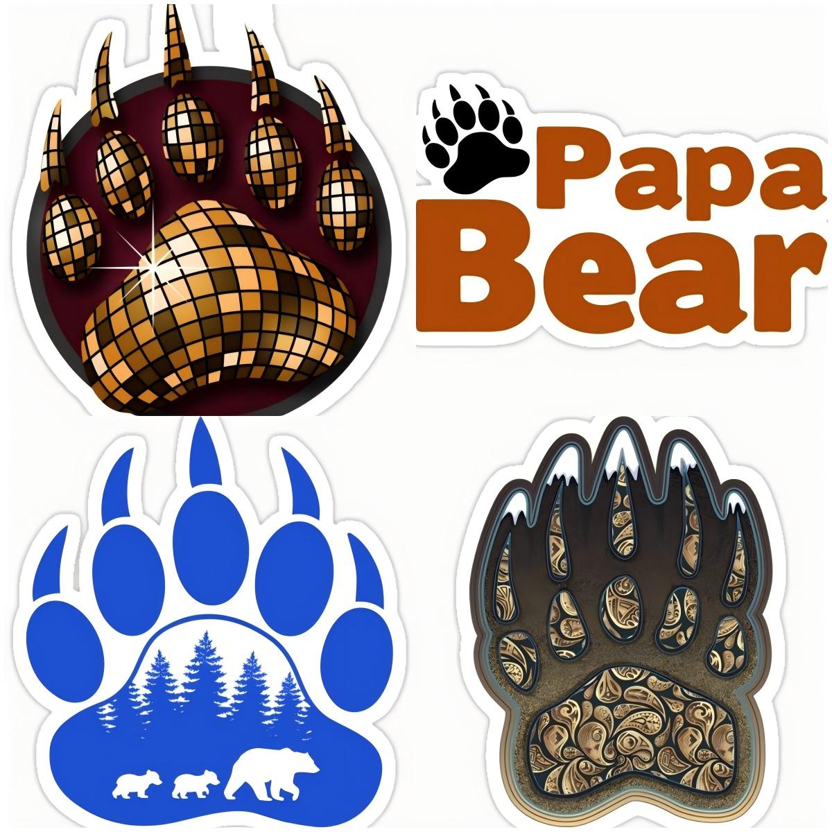 Papa Bear Print  Car Sticker D - đánh giá và giá Laptop Accessories 3D Print
