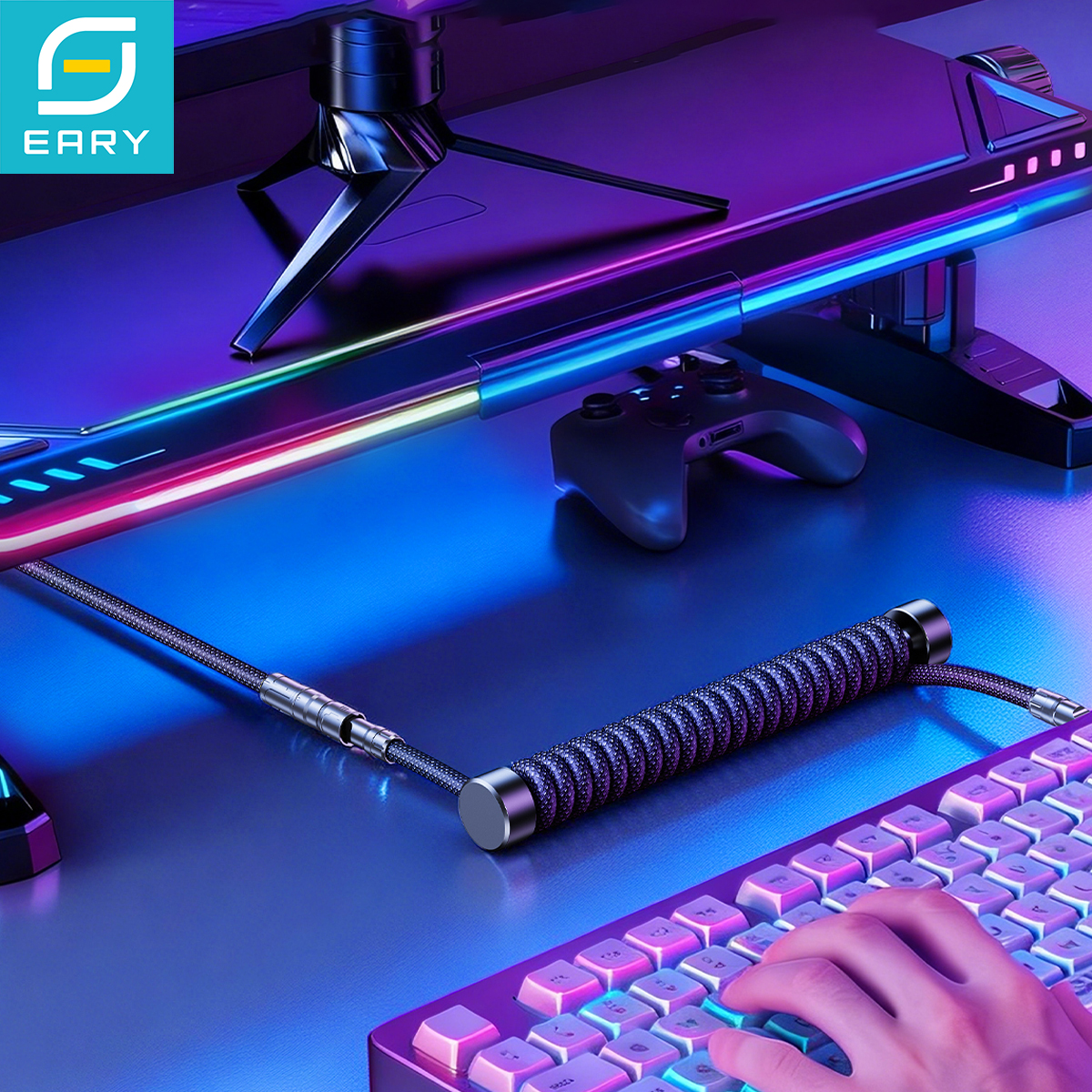 Eary 1.2m Coiled Keyboard Cabl - đánh giá và giá Laptop Accessories Cool