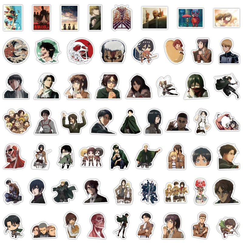 60Pcs Attack on Titan Anime St - đánh giá và giá Good Laptop Accessories